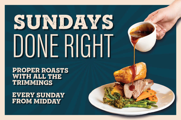 Sunday Pub Roasts from 12pm to 4pm at The Salisbury Arms Cambs